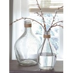 Signature Design by Ashley Marcin Modern Glass 2 Peiece Bottle Neck Vase Set Clear