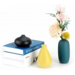 Tuumee Small Ceramic Vase Decorative Set of 3 Flower Bud Vases