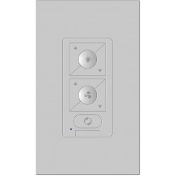 6-Speed Bluetooth Ceiling Fan Wall Control with Single Pole Wallplate in White