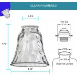 Ceiling Fan Light Covers Ceiling Fan Globes Replacement Glass Light Fixture Replacement Glass Dysmio Lighting Replacement Shade Height: 4.75" Depth: 4.75" Width: 4.9" Fitter Size 2.25" 4 Pack