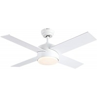 Ceiling Fan with Lights and Remote Control,SNJ Modern Ceiling Fan for Living Room Bedroom Dining Room,Indoor White