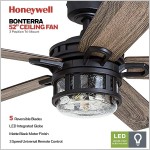 Honeywell Ceiling Fans 50690-01 Bonterra 52 inches Matte Black