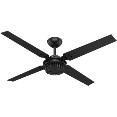 Hunter Chronicle Industrial Indoor Outdoor Ceiling Fan with Wall Control 54" Matte Black