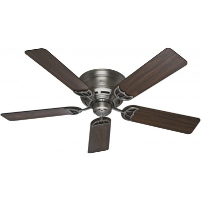 Hunter Indoor Low Profile III Ceiling Fan with Pull Chain Control 52" Antique Pewter
