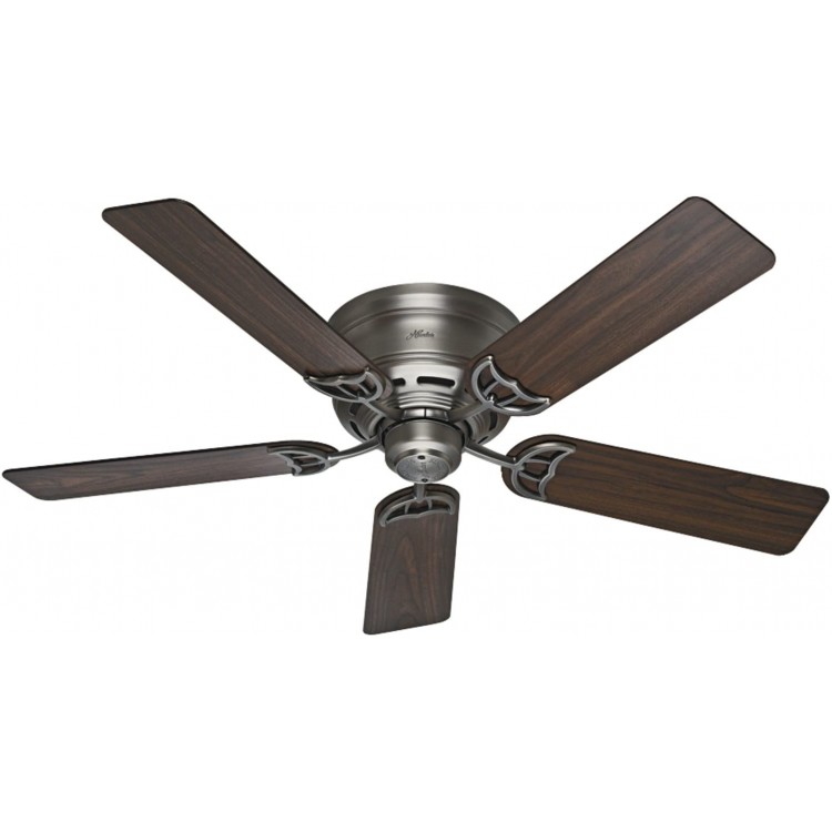 Hunter Indoor Low Profile III Ceiling Fan with Pull Chain Control 52" Antique Pewter