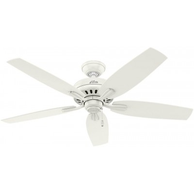 Hunter Newsome Indoor Ceiling Fan with Pull Chain Control 52" Fresh White