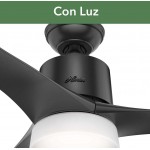 Hunter Symphony Indoor Wi-Fi Ceiling Fan with LED Light and Remote Control 54" Black