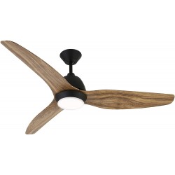 Nocolliny Modern Ceiling Fan 52" with Light Dimmable LED Farmhouse Style Propeller 3-Blade with Reversible Motor Remote Control
