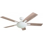 Prominence Home 51021 Emporia Contemporary Ceiling Fan with Remote 52" White