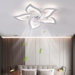 SUROTET Ceiling Fan with Lights,LED Ceiling Fan Lamp Flower Shape Bedroom Ceiling Lamp Remote Control Dimmable Timing 3 Wind Speeds Children’s Room Fan Ceiling Lamp 50W 23.6in5in…