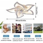 SUROTET Ceiling Fan with Lights,LED Ceiling Fan Lamp Flower Shape Bedroom Ceiling Lamp Remote Control Dimmable Timing 3 Wind Speeds Children’s Room Fan Ceiling Lamp 50W 23.6in5in…