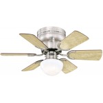 Westinghouse Lighting 7230700 Petite Indoor Ceiling Fan with Light 30 Inch Brushed Nickel
