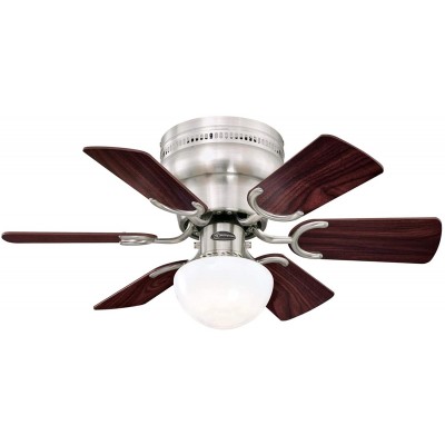 Westinghouse Lighting 7230700 Petite Indoor Ceiling Fan with Light 30 Inch Brushed Nickel