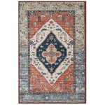 Lahome Collection Traditional Area Rug Non-Slip Distressed Vintage Persian Oriental Area Rug Accent Throw Low Pile Rugs Floor Carpet for Door Mat Entryway Bedrooms Decor 2’ X 3’ Persian Formal