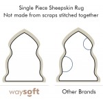WaySoft Genuine New Zealand Sheepskin Rug Luxuxry Fur Rug for Bedroom Fluffy Rug for Living Room