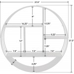 FirsTime & Co. Brody Industrial Circular Shelf 27.5" Diameter x 6" Depth Metallic Gray,70058