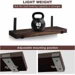 Floating Shelves Wall Mounted Rustic Wood Wall Storage Shelves for Bathroom Bedroom Kitchen Living Room Office and Coffee Bar Wine Bar with Towel Bar and 5 Hooks Set of 3 Brown