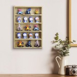 Ikee Design Wooden Wall-Mounted Display Shelves Rack for Figures Shot Glasses Spice Can or Collection 11" W x 3.13" D x 16.13" H