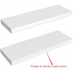 INHABIT UNION White Floating Shelves for Wall-24in Wall Mounted Display Ledge Shelves Perfect for Bedroom Bathroom Living Room and Kitchen Decoration Storage