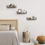 NEX Floating Shelves Set of 3 Wall Mount Hanging Shelf for Living Room Bedroom Bathroom