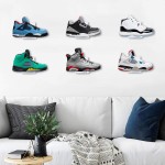 X-FLOAT Clear Floating Sneaker Shelves Wall Mounted for Displaying Shoes Set of 6