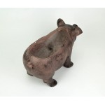17 Inch Long Rustic Brown Finish Smiling Pig Planter
