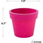 ALEANA Planter Gamma 7.9 Inch Flower Pot in Dark Pink