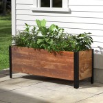 Basics Recycled Wood Rectangular Garden Planter 37” x 13” x 15”