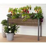 CedarCraft Elevated Spruce Planter 21" X 47" X 30"H – Perfect for Deck Patio or Backyard Gardening. Grow Fresh Vegetables Herb Flowers. Made in Canada.