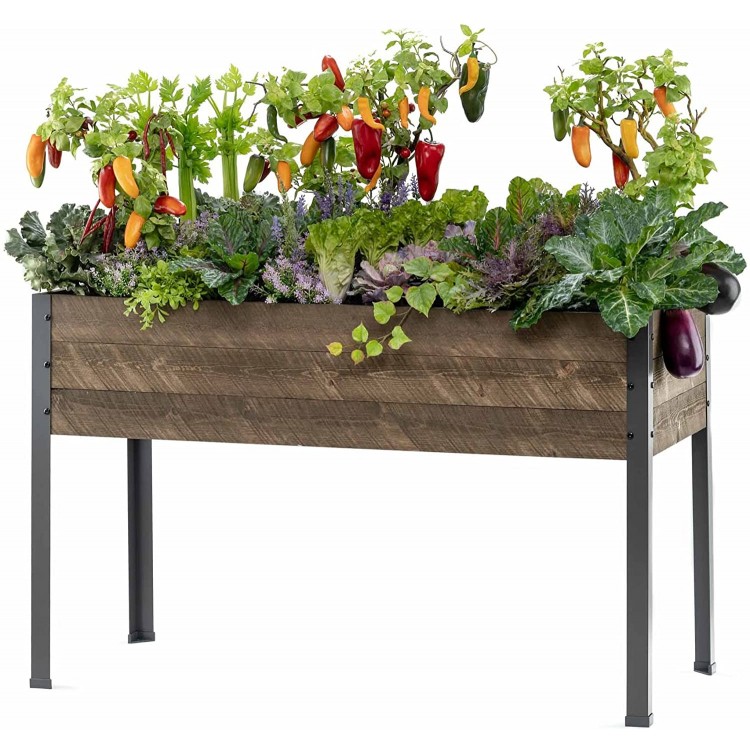 CedarCraft Elevated Spruce Planter 21" X 47" X 30"H – Perfect for Deck Patio or Backyard Gardening. Grow Fresh Vegetables Herb Flowers. Made in Canada.