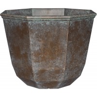 Classic Home and Garden 8005-377R Premiere Collection Planter Shaina 15" Weathered Copper