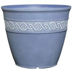 Classic Home and Garden 9408D-597 Corinthian Collection Planter 8" Round Slate Blue