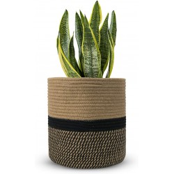 FairyLavie 11'' Rope Plant Basket for 9'' 10'' Planter Reinforce Rope for Easier and Faster Shape Recovery Multifunctional Basket Ideal Choice for Home Decor and Storage.