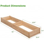 Greesum 92x22.4x9.4in Planter Raised Beds Flower Ferb Growth Box for Garden Backyard Patio Balcony Without Leg