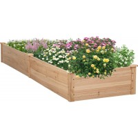 Greesum 92x22.4x9.4in Planter Raised Beds Flower Ferb Growth Box for Garden Backyard Patio Balcony Without Leg