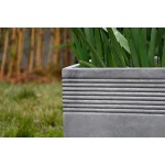 Kante RF0128B-C80021 Lightweight Modern Square Outdoor Small Planter 15" x 15" x 15" Natural Concrete
