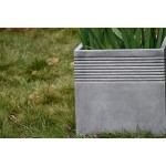 Kante RF0128B-C80021 Lightweight Modern Square Outdoor Small Planter 15" x 15" x 15" Natural Concrete