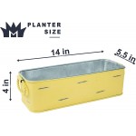 Monarch Abode 20712 Box Planter Yellow Stonewash