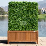 NatraHedge 15" Hampton Classic Wooden Planter Box Indoor and Outdoor Use for Patio Garden 44" x 15" x 15"