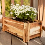 Wooden Planter Box Rectangle Shape for Garden Patio or Window 17 x 9.7 x 7 Inch