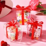 12 Pieces Clear Acrylic Plastic Square Cube Small Acrylic Box Acrylic Storage Containers with Lid Stackable Cube Containers Acrylic Container with Lid for Candy Jewelry Display 2.6 x 2.6 x 2.6 inch
