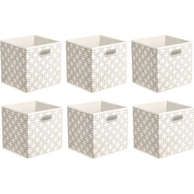 Basics Collapsible Fabric Storage Cubes with Oval Grommets 6-Pack Linked