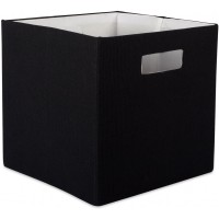 DII Poly-Cube Storage Collection Hard Sided Collapsible Solid Small Black