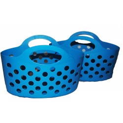 Flexible Plastic Basket Totes 2 pack Blue