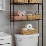 GRANNY SAYS Wicker Basket with Handles Trapezoid Decorative Baskets Wicker Storage Baskets for Shelves Nature 2-Pack