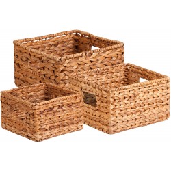 Honey-Can-Do STO-02882 Nesting Banana Leaf Baskets Multisize 3-Pack,Natural