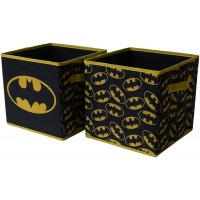 Idea Nuova Batman Collapsible Storage Cube Black Pack of 2