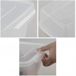 Jekiyo Clear Plastic Storage Bin 14 Quart Latching Box Container with Lid 4 Packs
