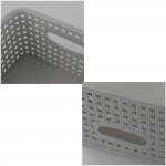 Kiddream Plastic Weave Storage Basket 6-pack Grey Organizing Bin