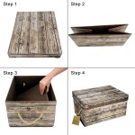 Livememory Decorative Storage Boxes with Lid Fabric Storage Bins with Lids and Handles for Office Bedroom Closet Toys. L15.7 x W11.8 x H7.9 Inches Not Made of Wood 2 Pack